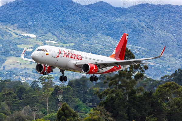 An Avianca Airbus A320 aircraft with registration number HK-5273 at Medellin Rionegro Airport