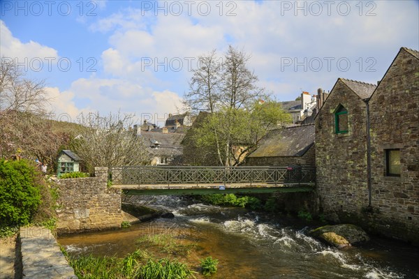 Artists' village of Pont-Aven in the Cornouaille at the beginning of the estuary of the river Aven into the Atlantic Ocean