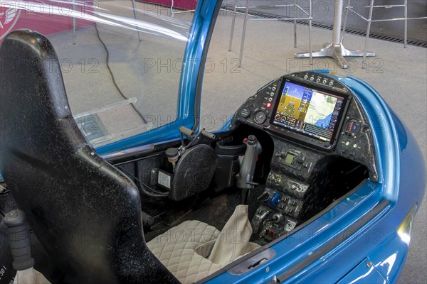 Modern pilot instrument panels with displays in the cockpit