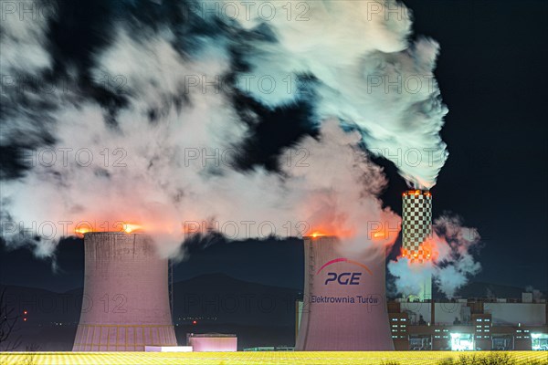 The Turow coal-fired power plant of the energy company PGE