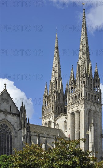 The Gothic Quimper cathedral