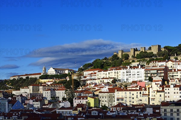 View from Chiado to the Castello de San Jorge