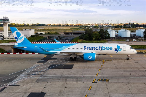 A Frenchbee Airbus A350-900 aircraft with registration F-HREV at Paris Orly Airport