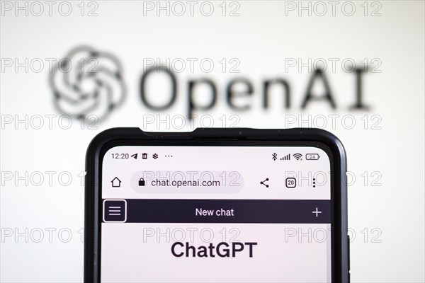 ChatGPT artificial intelligence AI Chat GPT artificial intelligence AI with logo by OpenAI in Stuttgart