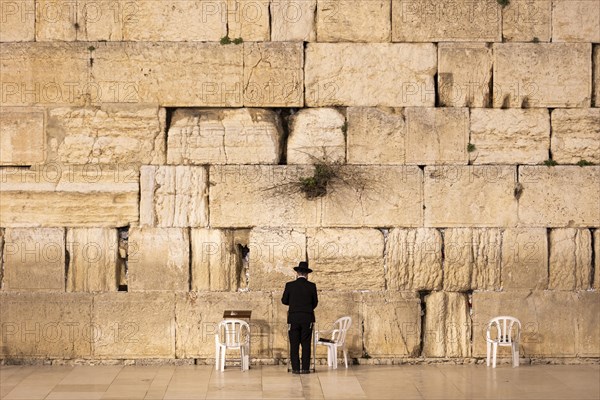 View of the Wailing Wall in the Old City of Jerusalem