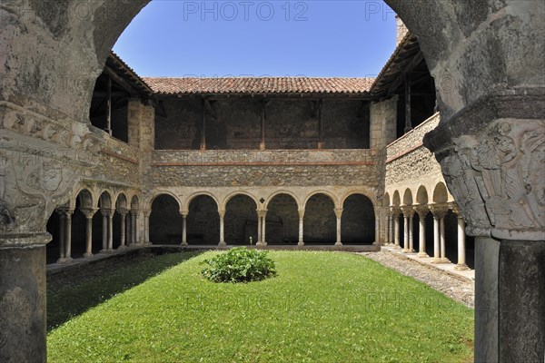 Cloister of cathedral of Saint-Lizier in the Midi-Pyrenees