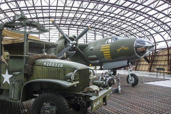 GMC CCKW US Army cargo truck and Martin B-26 Marauder