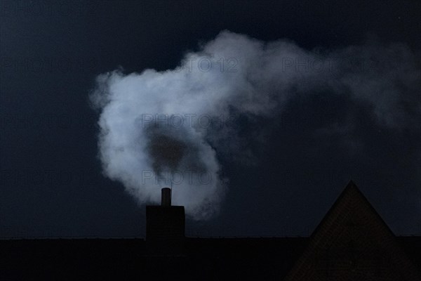 A smoking furnace