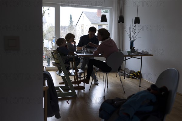 Family at the dining table