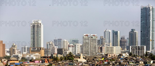 Modern skyline with skyscrapers