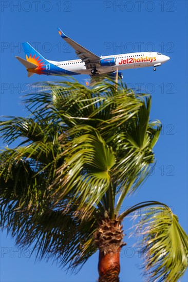 A Jet2 Boeing 737-800 aircraft with registration G-JZBF at Tenerife Airport