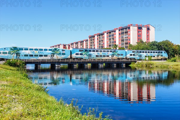 Tri-Rail Regional Train Railroad in Fort Lauderdale