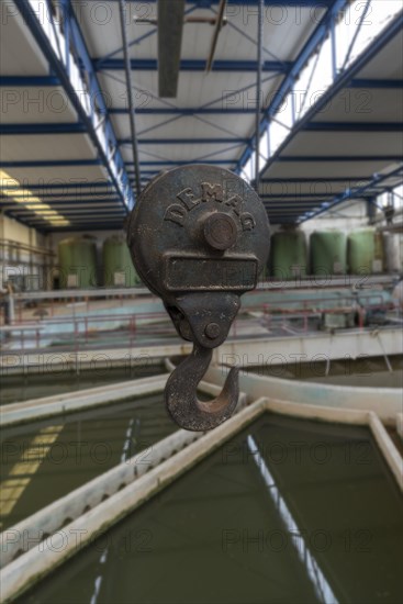 Load hook in a water treatment plant of a former paper factory