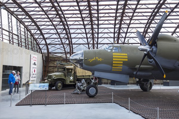 Visitors looking at Martin B-26 Marauder