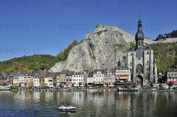 The citadel and the Collegiate Church of Notre-Dame along the river Meuse at Dinant