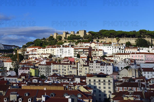 View from Chiado to the Castello de San Jorge