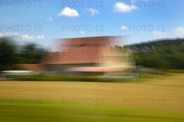 Long exposure from a moving bus on the A 2 motorway