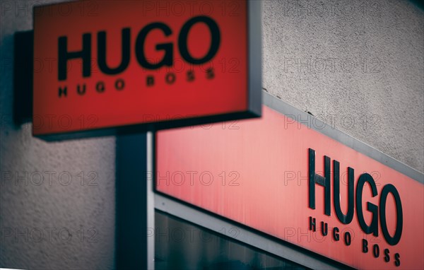 The logo of the fashion company Hugo Boss