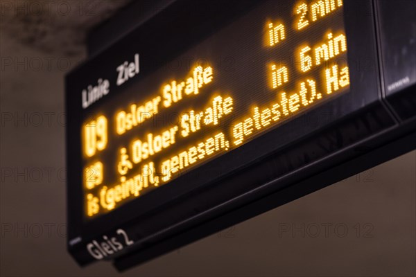 A display by the Berliner Verkehrsbetriebe