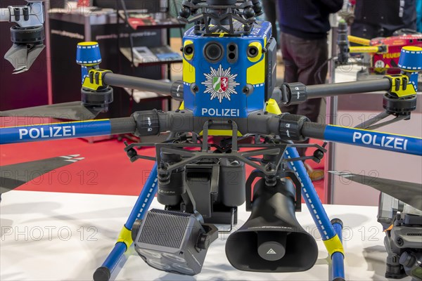 A small police drone with additional equipment