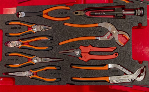 Assorted drawer with various tools