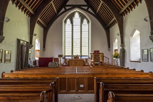 Interior showing altar of the Balquhidder Parish Church