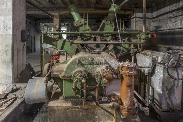 Industrial machine in a former paper factory