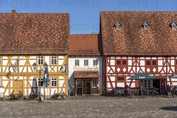 House from Fuerth and fruit store from Nidda with inn