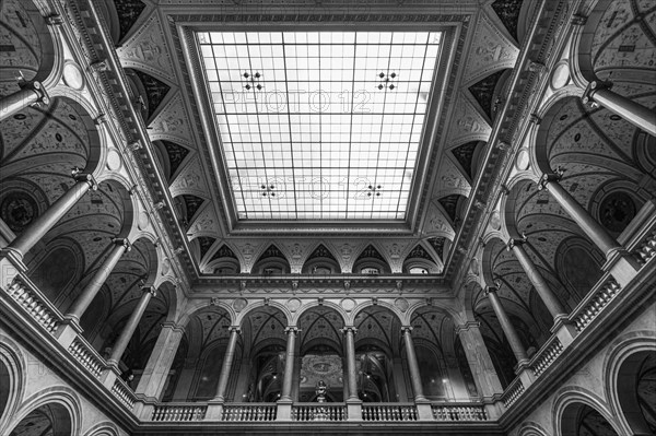 Skylight and round arches in the University of Applied Arts and Museum