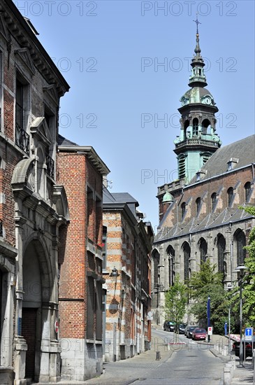 The street Nimy and the Church of Saint Elizabeth