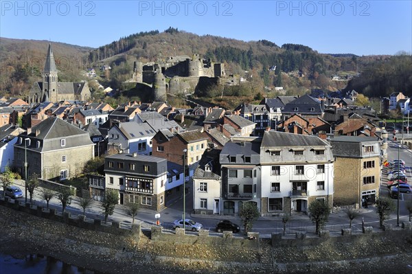 La Roche-en-Ardenne and medieval castle along the river Ourthe