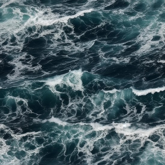 Seamless tile of turbulent ocean water