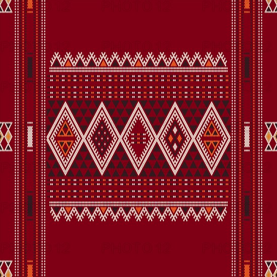 Traditional Tunisian embroidery pattern