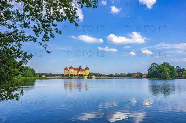 The world-famous Moritzburg Castle near Dresden