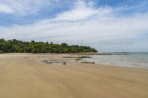 Long sandy beach on Joao Viera island