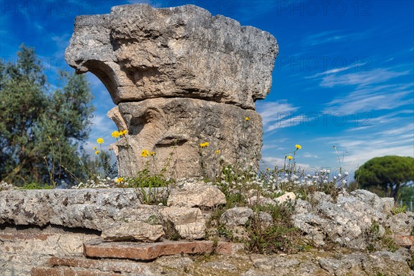 Part of a city wall in Paestum