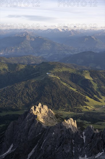 Mountain landscape in the evening light