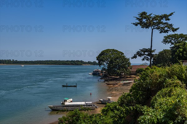 Overlook over the harbour of Bubaque island