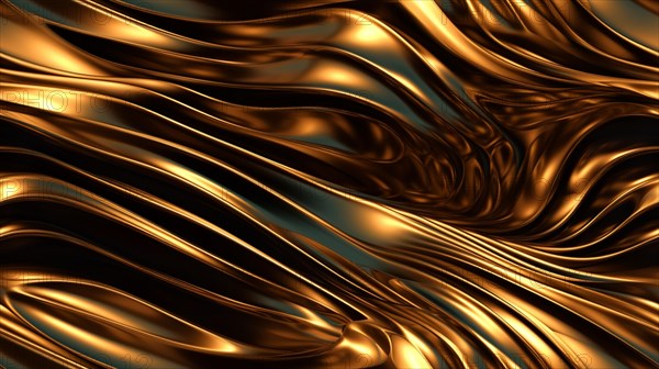 Seamless tile of metalic wavy abstract background