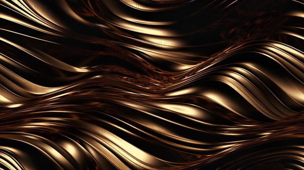 Seamless tile of metalic wavy abstract background