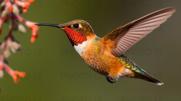 The beautiful endangered rufous hummingbird