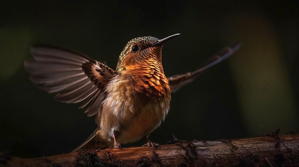 The beautiful endangered rufous hummingbird