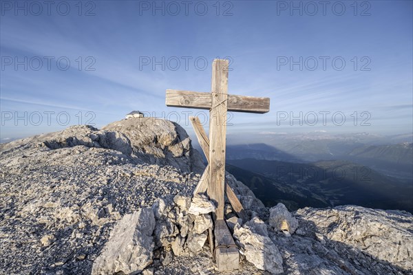 Secondary peak with summit cross