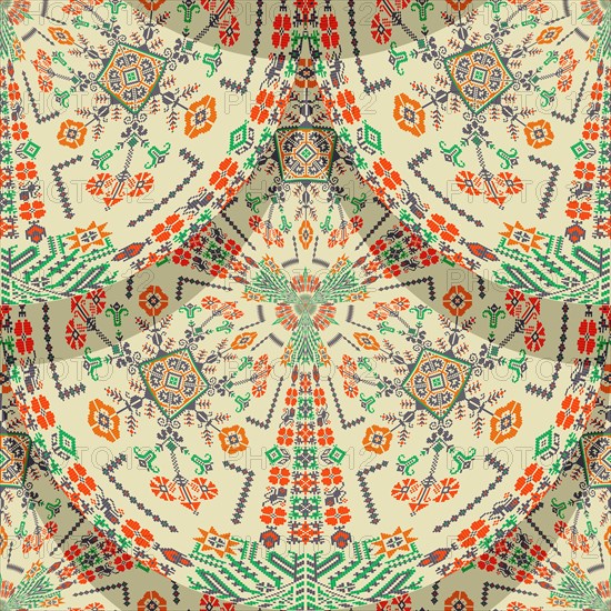 Romanian embroidery seamless pattern vector design