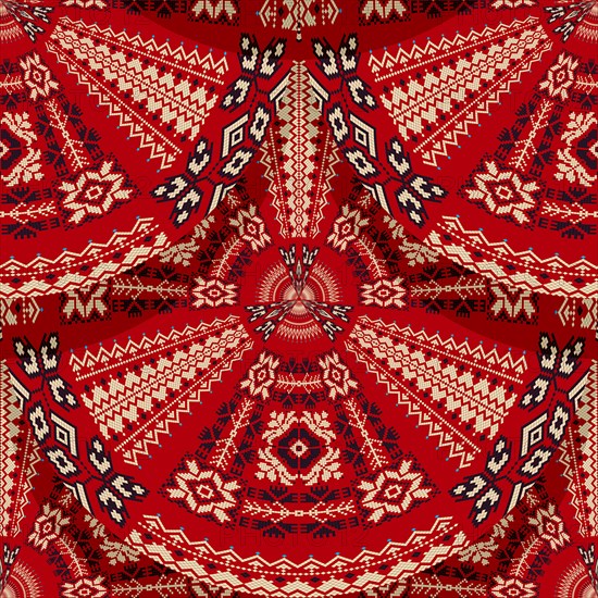 Romanian embroidery seamless pattern vector design