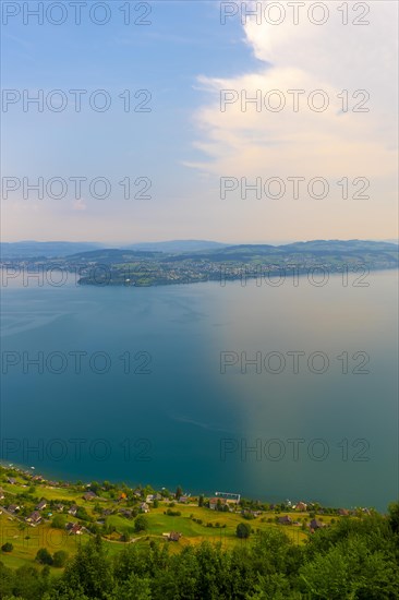 Aerial View over Lake Lucerne and Mountain in Burgenstock