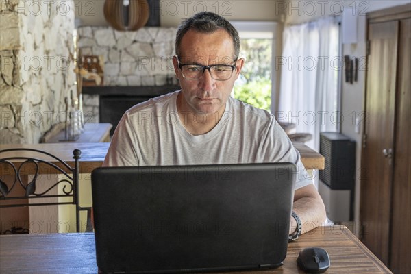 A man working at home