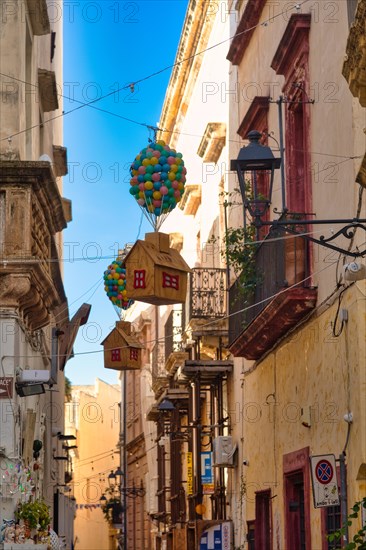 Christmas decorations in the alleys of Gallipoli