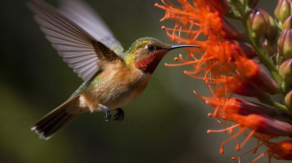 The beautiful endangered rufous hummingbird