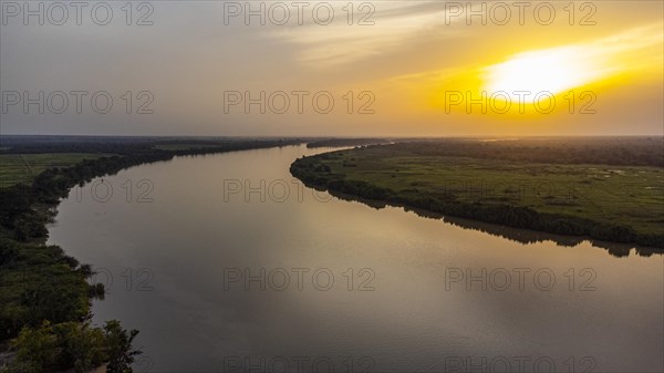 Evening light over River Gambia National Park